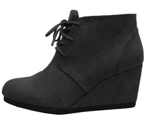Cambridge Select Women's Lace Up Wedge High Heel Ankle Boot