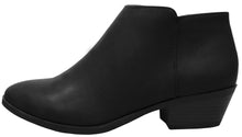 Cambridge Select Women's Round Toe Stacked Heel Western Ankle Bootie