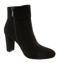 Top Moda Women's Cuffed Button Closed Toe Chunky Stacked Block Heel Ankle Bootie
