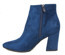 Betani Women's Pointed Toe Stacked Chunky Heel Ankle Bootie