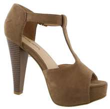 Top Moda Women's Peep Toe T-Strap Buckle Platform High Heel Sandal