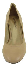 City Classified Women's Round Closed Toe Chunky Block Heel Pump
