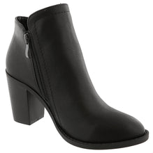 Top Moda Women's Closed Round Toe Zipper Chunky Stacked Block Heel Ankle Bootie