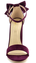 Elegant Footwear Women's Bow Open Toe Strappy Block Heel Sandal