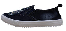 S-3 Women's Rhinestone Denim Slip On Fashion Sneaker