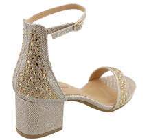 Top Moda Women's Studded Strappy Stacked Block Heel Sandal