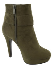 Top Moda Women's Side Bow Knot Platform Stiletto High Heel Ankle Bootie