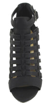 Delicious Women's Cutout Caged Buckle Stacked Chunky Heel Bootie