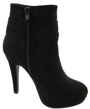 Top Moda Women's Side Bow Knot Platform Stiletto High Heel Ankle Bootie