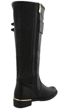 Top Moda Women's Knee High Double Buckle Riding Boot