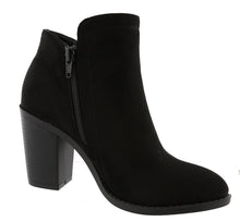 Top Moda Women's Closed Toe Side Zipper Chunky Stacked Block Heel Ankle Bootie