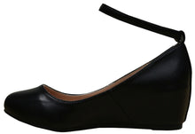 Cambridge Select Women's Ankle Strappy Buckle Round Closed Toe Wrapped Wedge