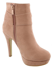 Top Moda Women's Side Bow Knot Platform Stiletto High Heel Ankle Bootie