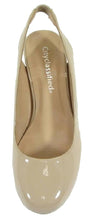 City Classified Women's Slingback Round Toe Block Heel Sandal Pump