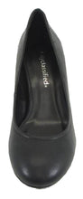 City Classified Women's Round Closed Toe Chunky Block Heel Pump