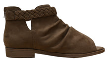 Soda Women's Brinley Braided Buckle Slouchy Peep Toe Bootie