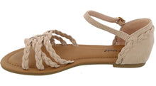 Top Moda Women's Braided Strappy Flat Sandal