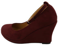 Top Moda Women's Ankle Strappy Round Closed Toe Platform Wedge