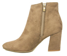 Betani Women's Pointed Toe Stacked Chunky Heel Ankle Bootie