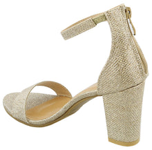 Top Moda Women's Hannah-1 Single Band Chunky/Block Heel Sandal With Ankle Strap and Zipper Closure