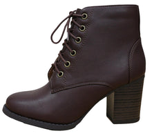 Cambridge Select Women's Zipper Lace Up Chunky Heel Ankle Bootie