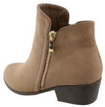 Top Moda Women's Closed Round Toe Zipper Chunky Stacked Block Heel Ankle Bootie