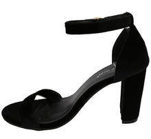 Top Moda Women's Velvet Strappy Open Toe Mary Jane Platform Sandal