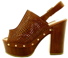 Refresh Footwear Women's Peep Toe Slingback Clog Platform Sandal