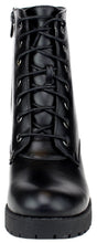 Refresh Footwear Women's Lace-Up Combat Chunky Stacked Heel Ankle Bootie