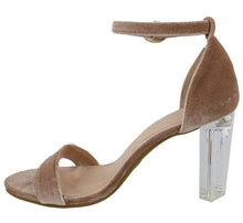 Top Moda Women's Strappy Clear Lucite Platform Heel Sandal