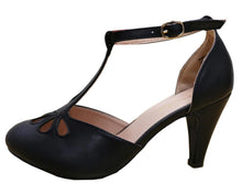 Cambridge Select Women's Teardrop Cutout T- Strap Mary Jane Dress Pump