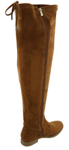Top Moda Women's Over the Knee Drawstring Stretch Flat Block Heel Boot