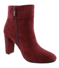 Top Moda Women's Cuffed Button Closed Toe Chunky Stacked Block Heel Ankle Bootie