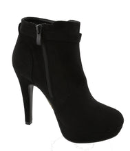 Top Moda Women's Closed Almond Toe Tassel Platform Stiletto Heel Ankle Bootie