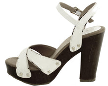 Refresh Footwear Women's Snake Print Metallic Crisscross Platform Sandal