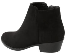 Top Moda Women's Inside Zip Round Toe Low Block Heel Ankle Bootie