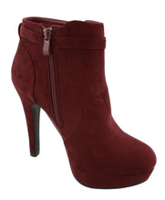 Top Moda Women's Closed Almond Toe Tassel Platform Stiletto Heel Ankle Bootie