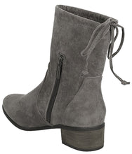 Breckelle's Women's Closed Toe Back Tie Drawstring Mid-Calf Block Heel Boot