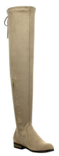 Refresh Footwear Women's Over the Knee Drawstring Round Toe Flat Boot