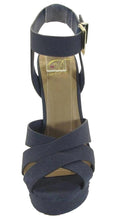 Delicious Women's Crisscross Strappy Platform Chunky Heel Sandal