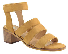 Bella Marie Women's Strappy Block Heel Velcro Sandal