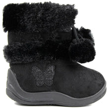 Kali Footwear Little Girl's Zello Glitter Pom Pom Boots