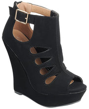 Forever Link Women's Platform Wedge Buckle Bootie