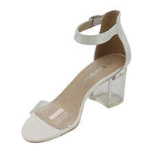 Nature Breeze FI38 Women's Lucite Chunky Heel Ankle Strap Dress Sandals