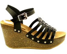 Refresh Footwear Strappy Studded Wedge Platform Sandal