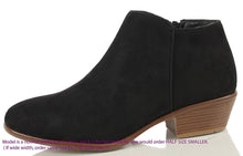 Wild Diva Women's Round Toe Stacked Heel Low Heel Western Ankle Bootie