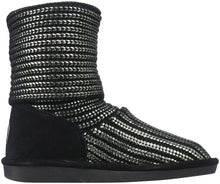 Bearpaw knitallic Women Round Toe Synthetic Gray Winter Boot