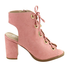 Nature Breeze FG92 Women's Lace Up Criss Cross Block Heel Sandals