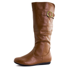 Kali Women's Knee High Buckle Faux Leather Boots (Adults)