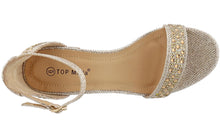 Top Moda Women's Studded Strappy Stacked Block Heel Sandal